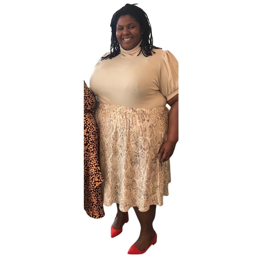 Ava & Viv Snake Print Skirt - Plus Size 4X - Gently Used